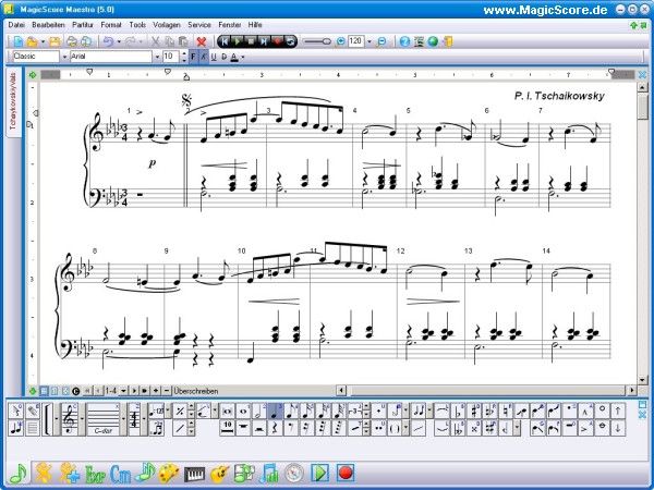 MagicScore zum Noten schreiben am PC! MagicScore Music Notation Software for Musicians - Musik Notensatz Software für Musiker